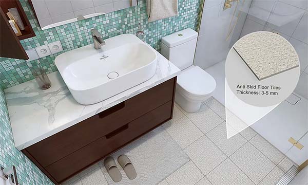 Anti-slip tiles