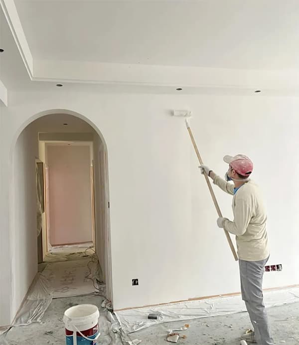 Emulsion paint on walls