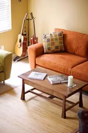 Wooden flooring in living room