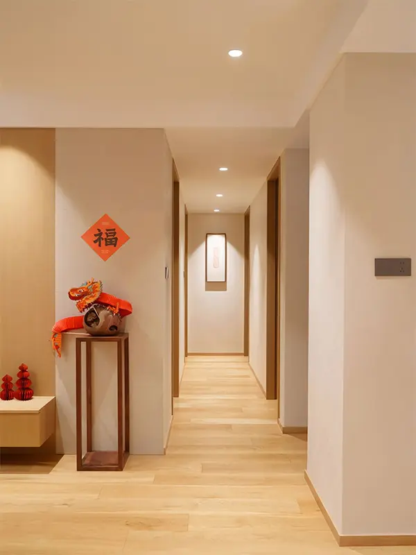 Wooden flooring for corridors