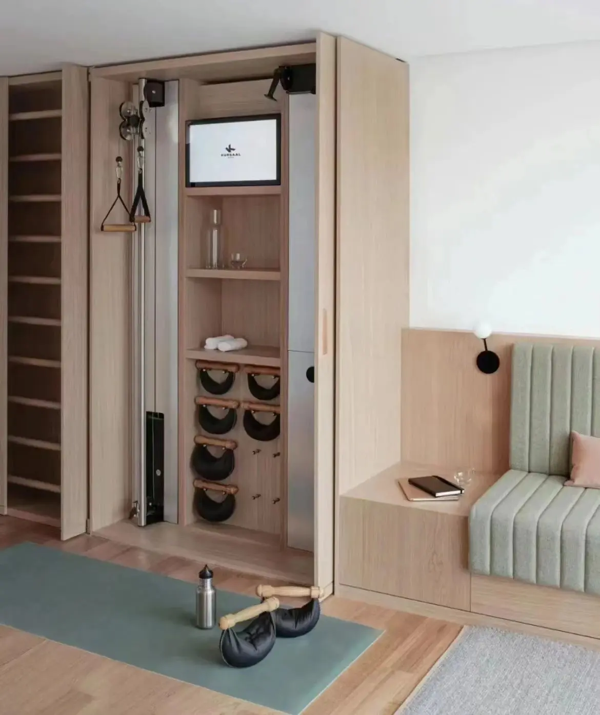 Bedroom fitness area