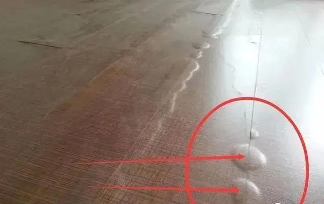 Wooden floor bubbles