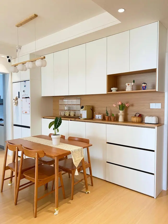 dining cabinet open shelf design