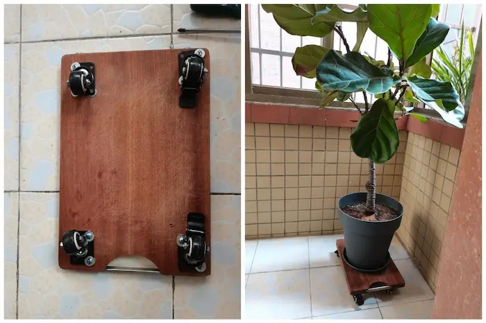 The board into a mobile towing tray