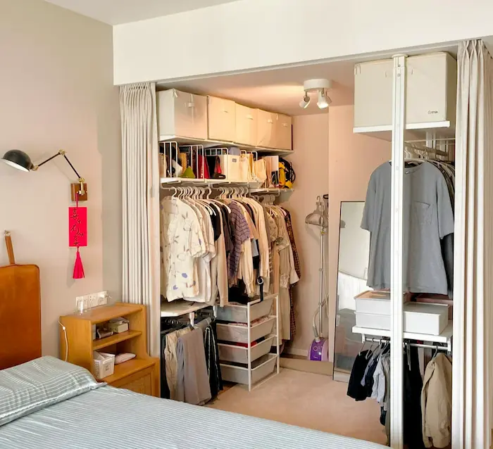 Build a Small Closet with Metal Shelves
